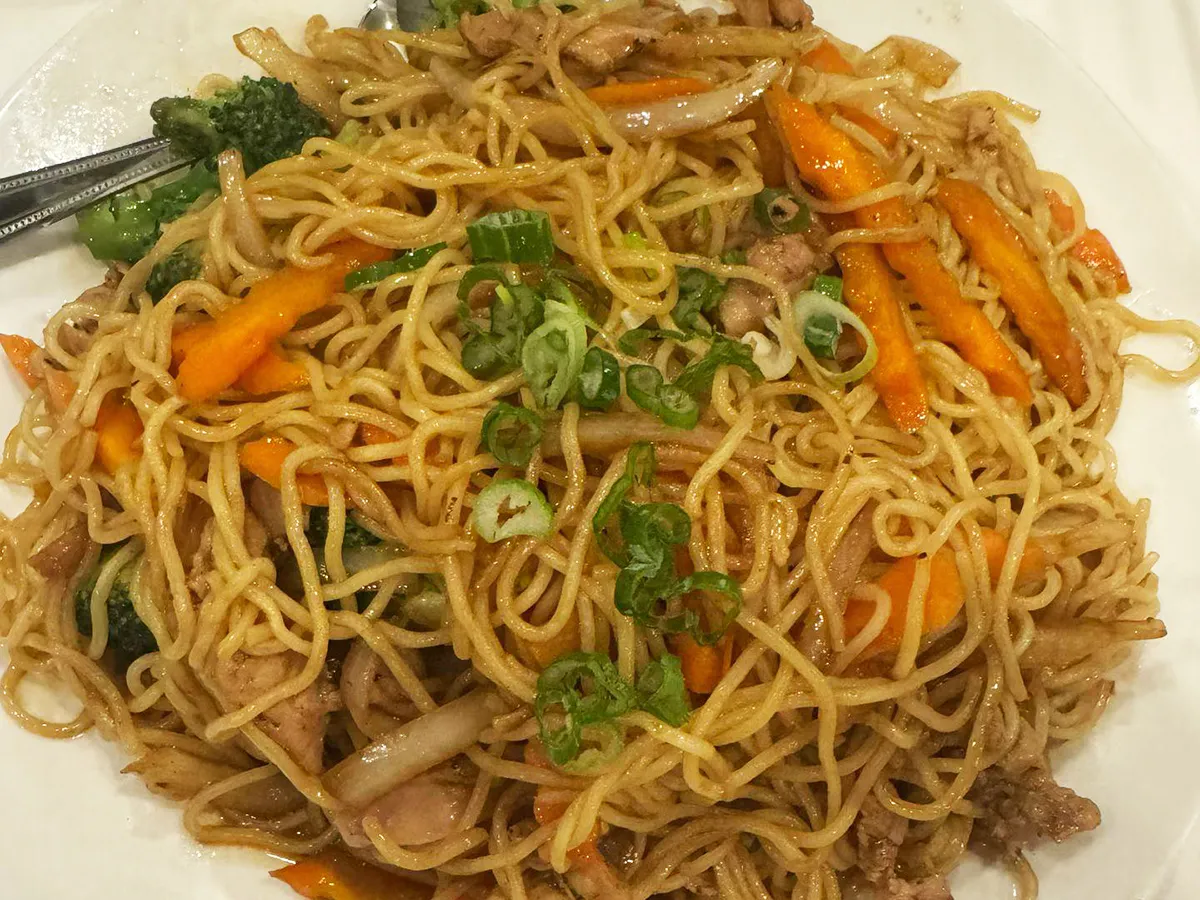 Chicken Fried Noodles at Tasty Sushi, a Japanese Restaurant in Sacramento
