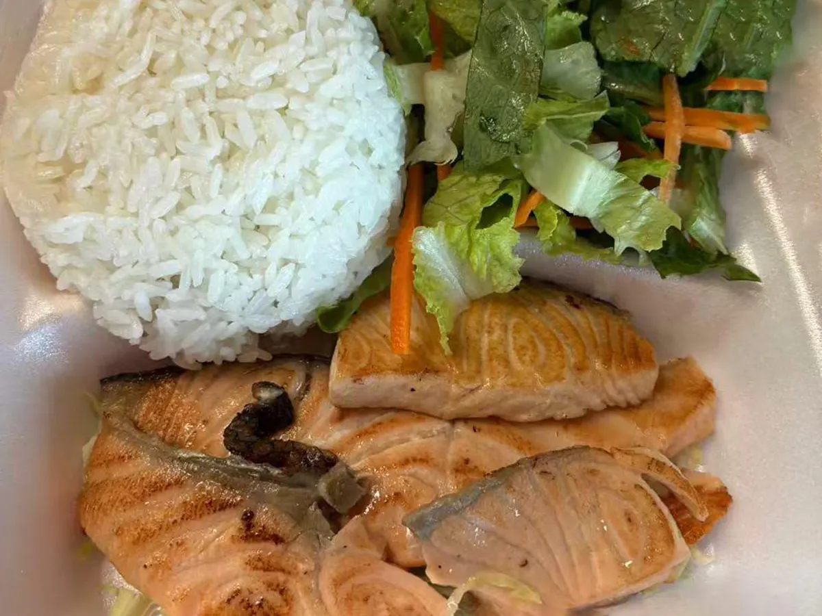 Salmon Rice at Tasty Sushi, a Japanese Restaurant in Sacramento